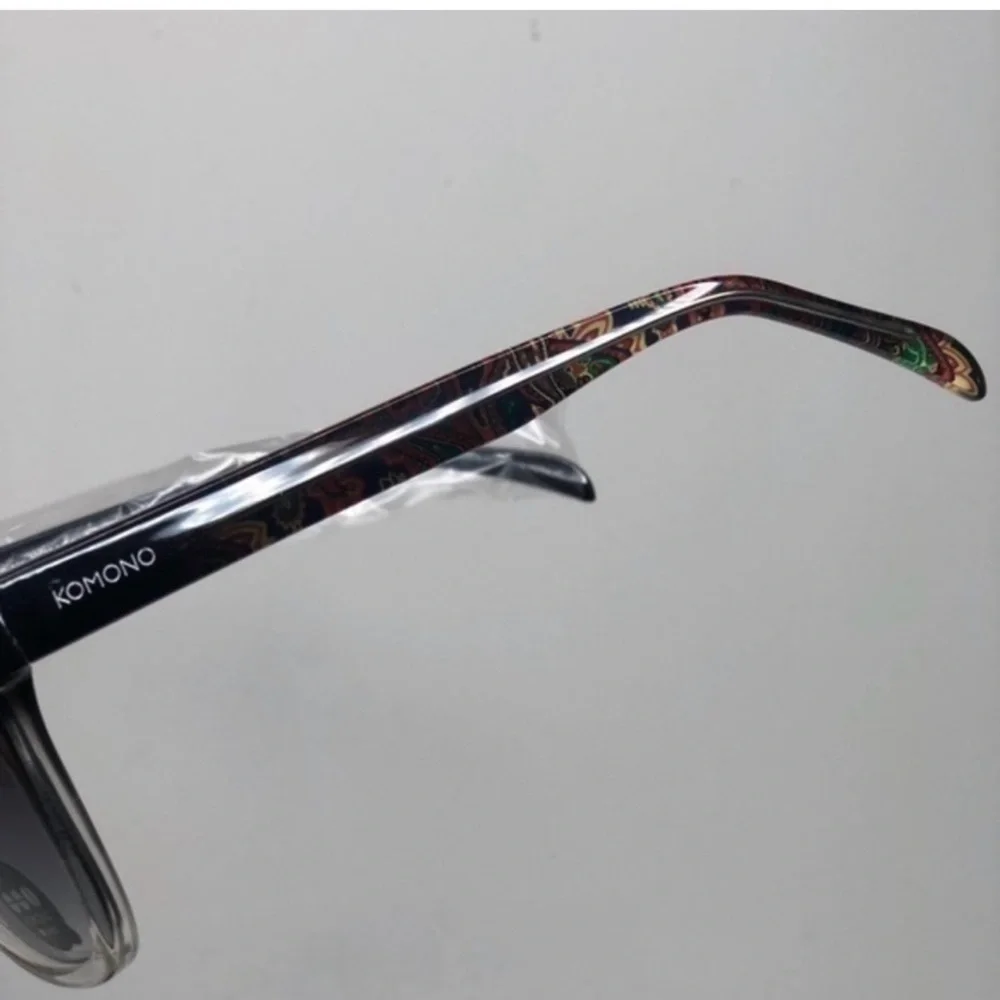Komono Black Gray Gradient Sunglasses NEW Bennet Paisley